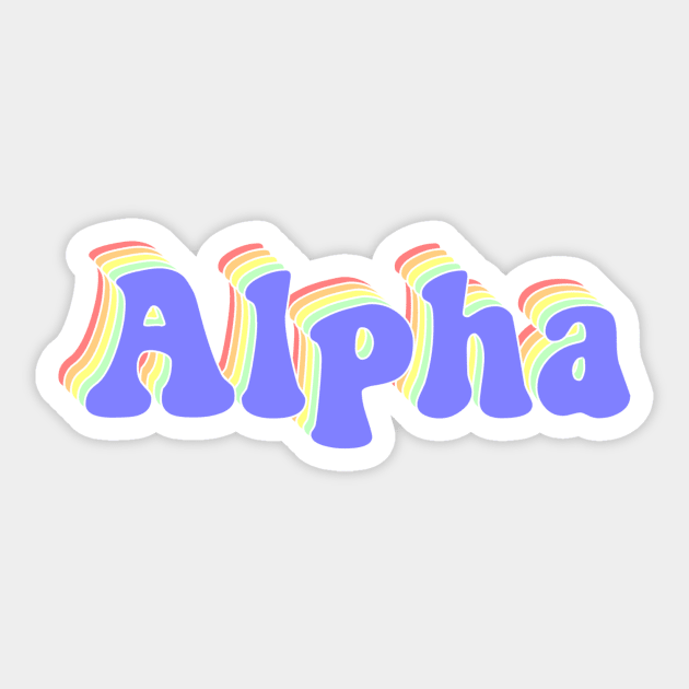 Alpha Sticker by Rosemogo